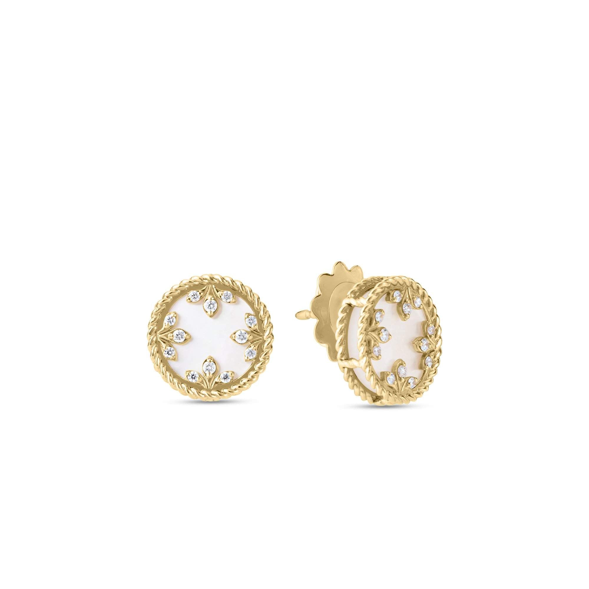 18KT GOLD ROBERTO COIN MEDALLION EARRINGS