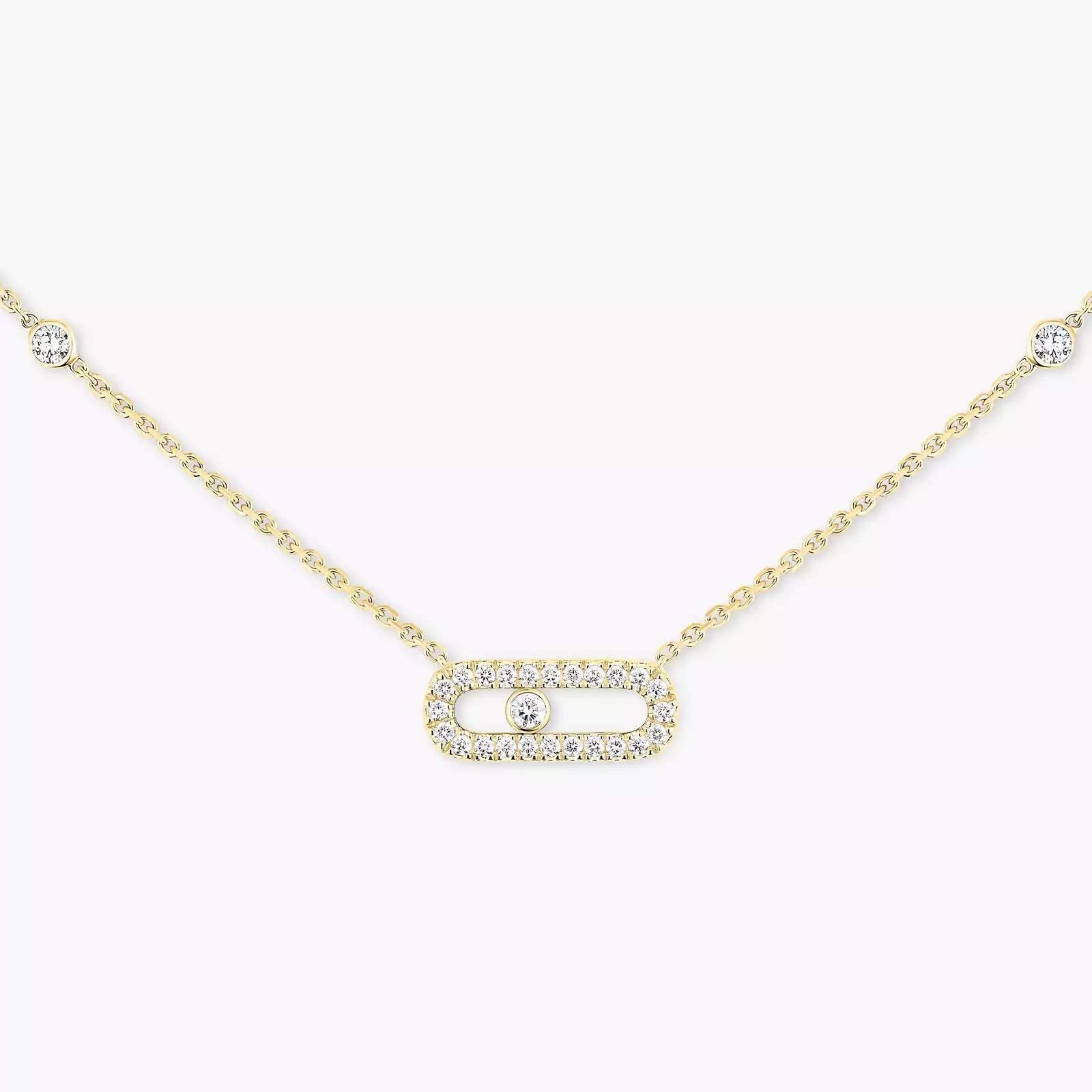 18KT GOLD MESSIKA MOVE UNO NECKLACE.