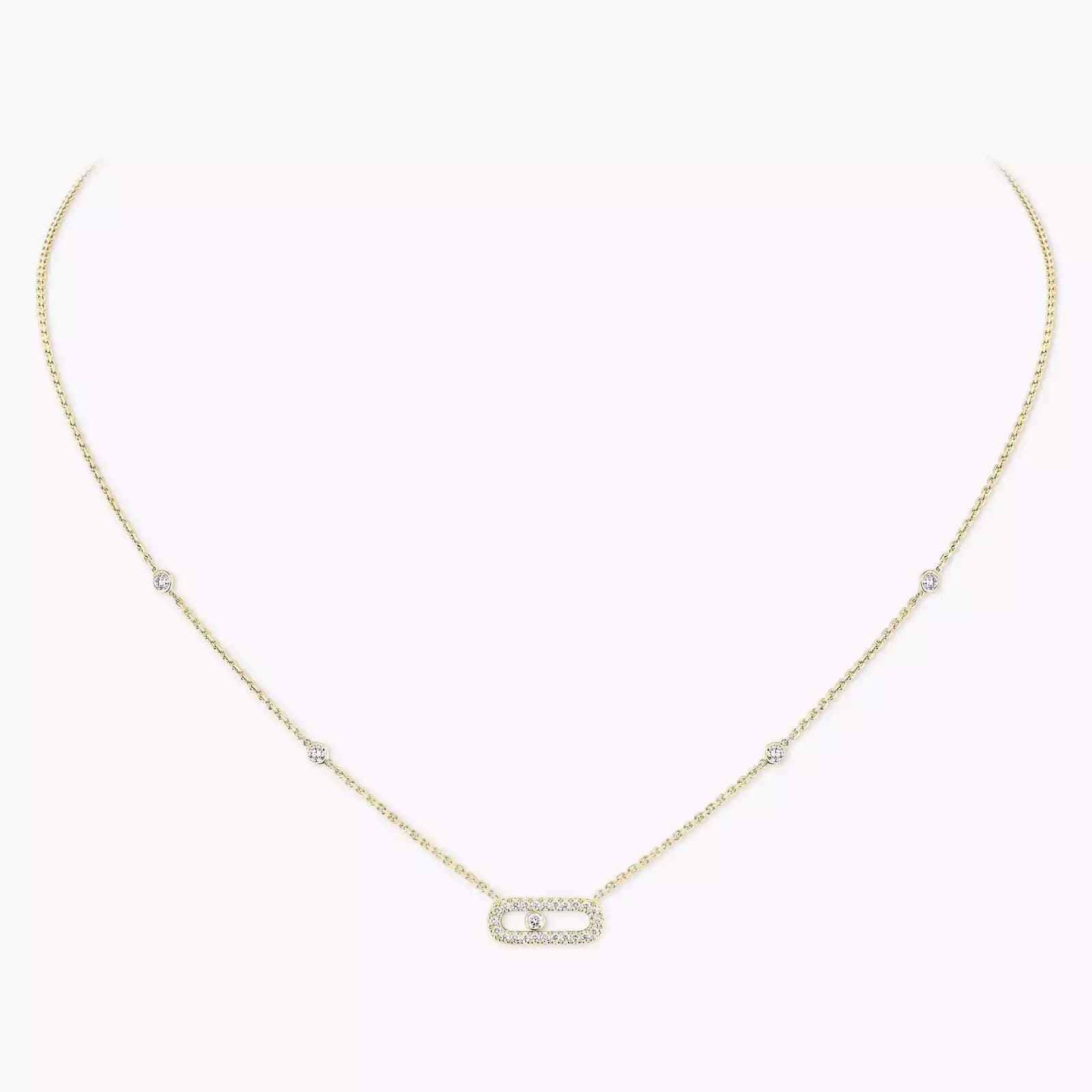 18KT GOLD MESSIKA MOVE UNO NECKLACE.