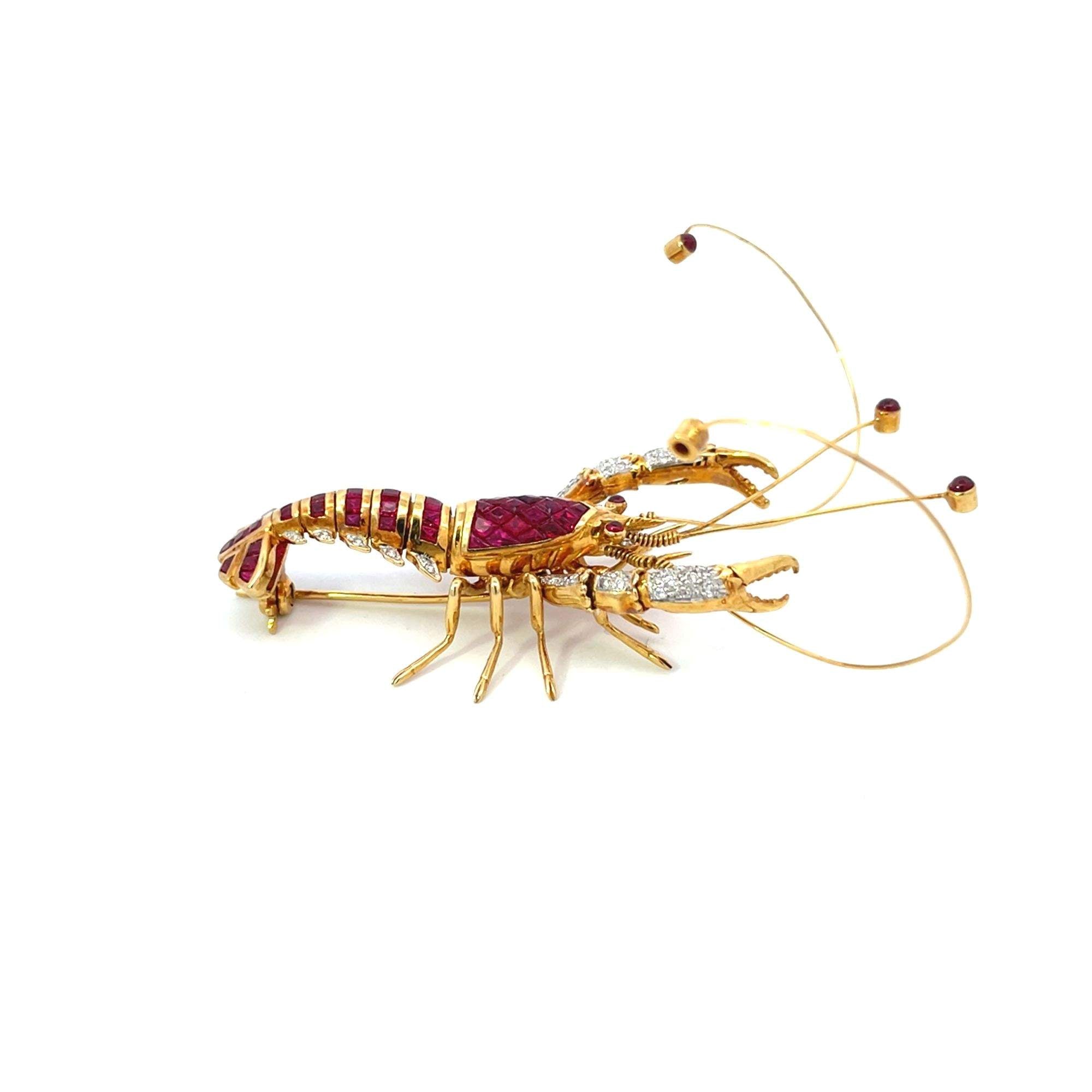 18KT GOLD LE VIAN LOBSTER PIN