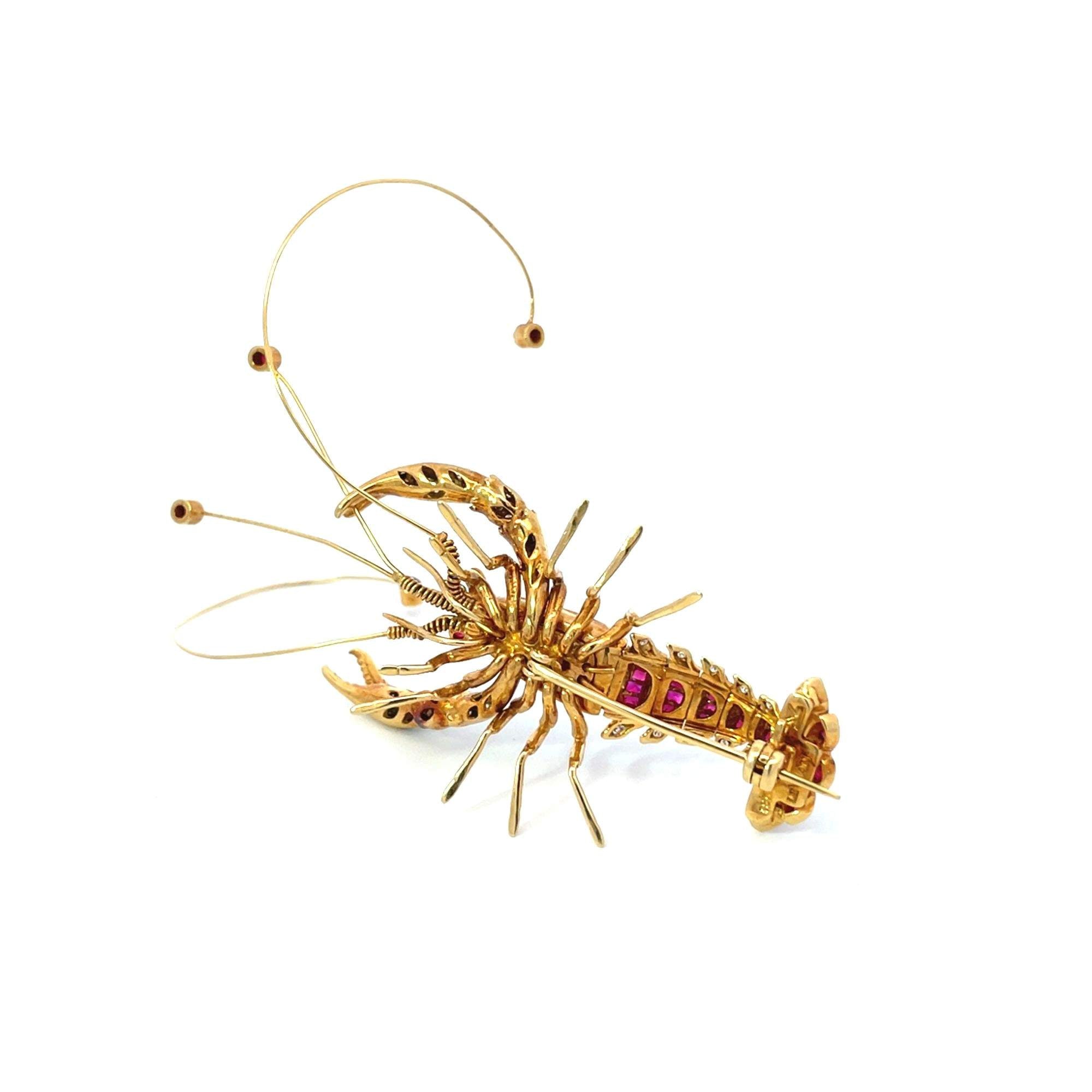 18KT GOLD LE VIAN LOBSTER PIN