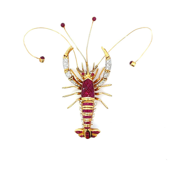 18KT GOLD LE VIAN LOBSTER PIN