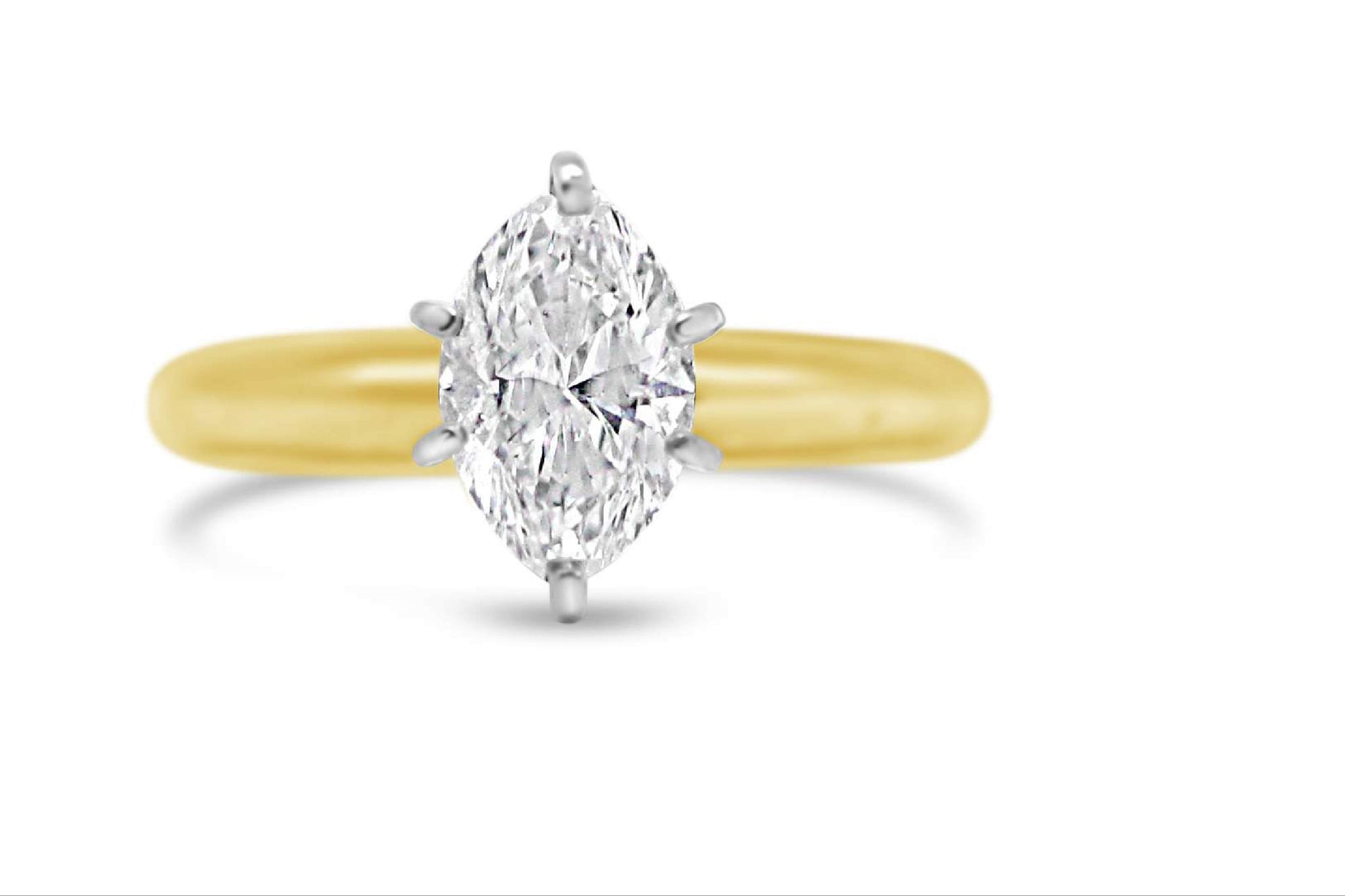 14KT YELLOW GOLD DIAMOND ENGAGEMENT RING