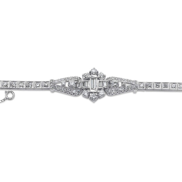 14KT GOLD DIAMOND DECO BRACELET