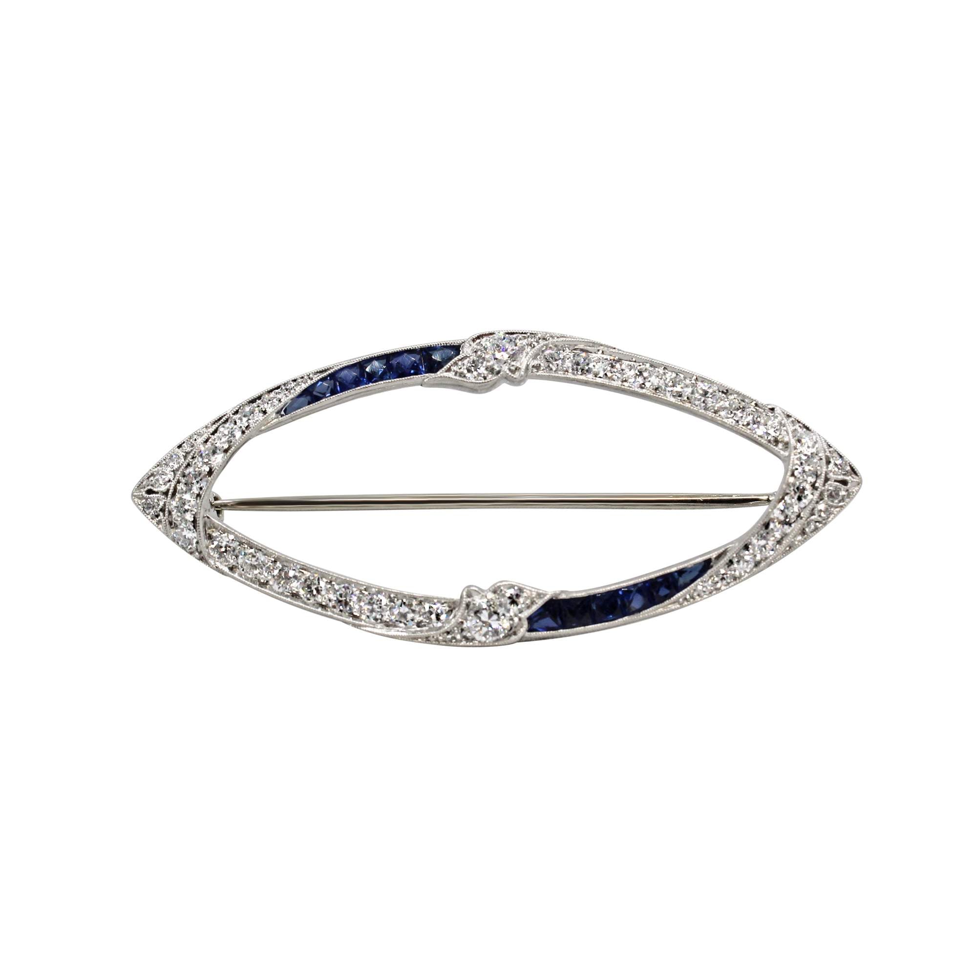 DIAMOND AND SAPPHIRE PIN