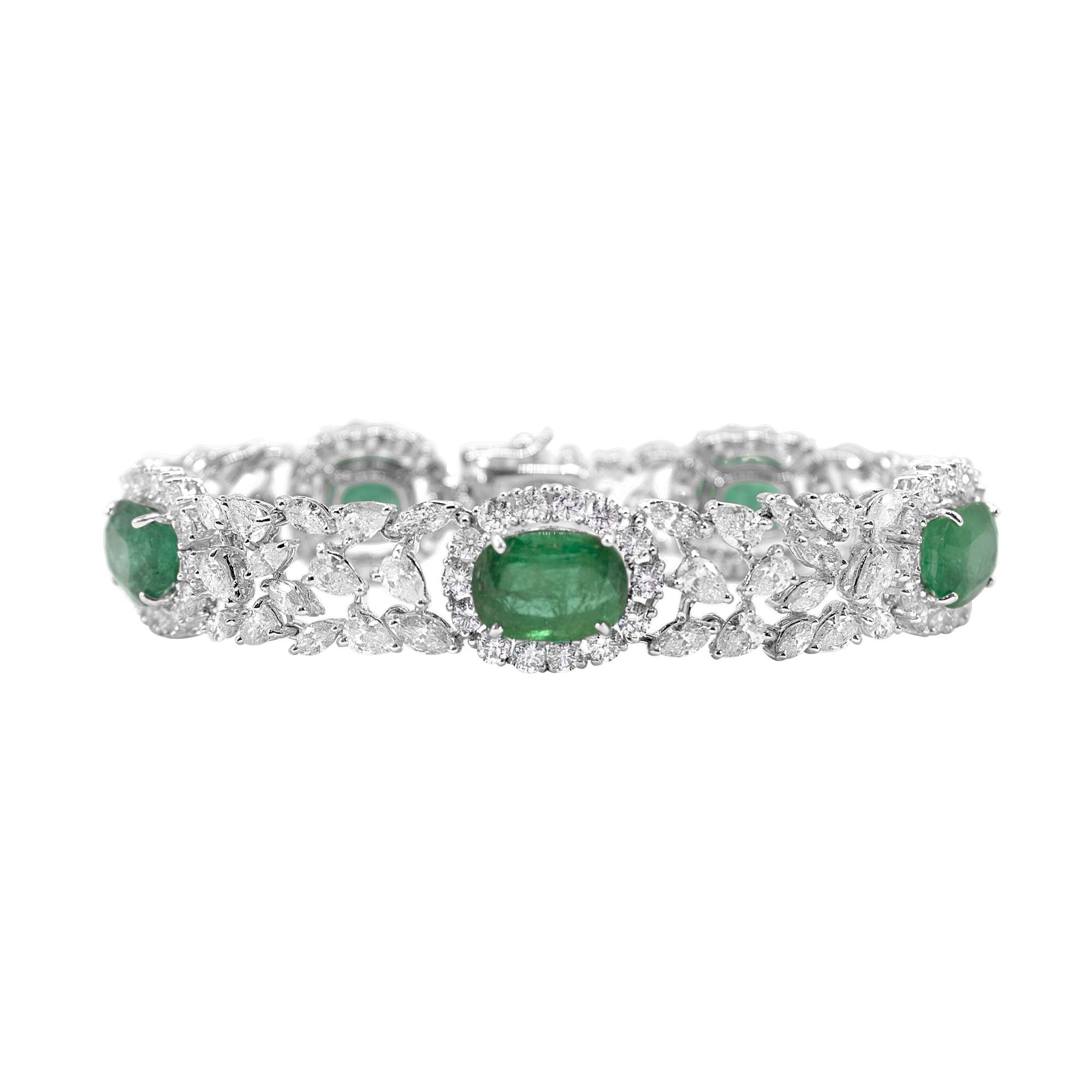 EMERALD AND DIAMOND BRACELET