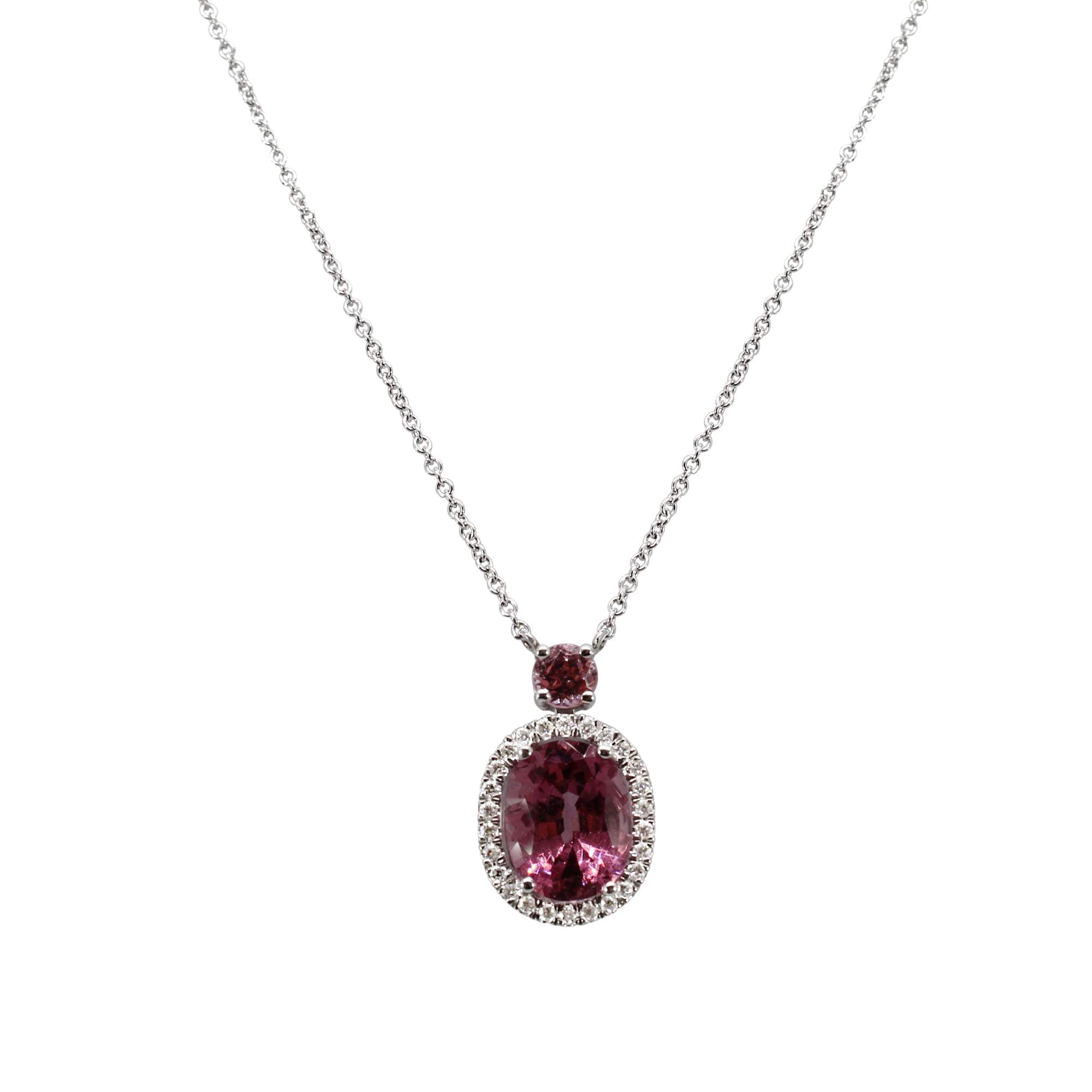 SPINEL AND DIAMOND NECKLACE