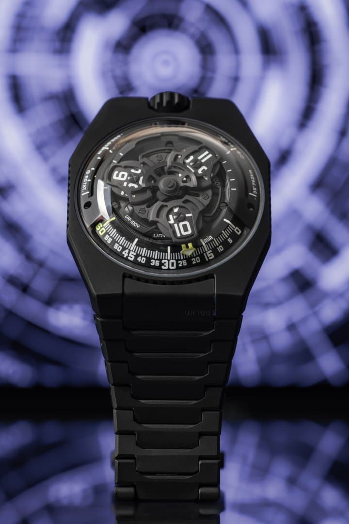 Urwerk UR-100V Full Black Titanium Jacket Watch