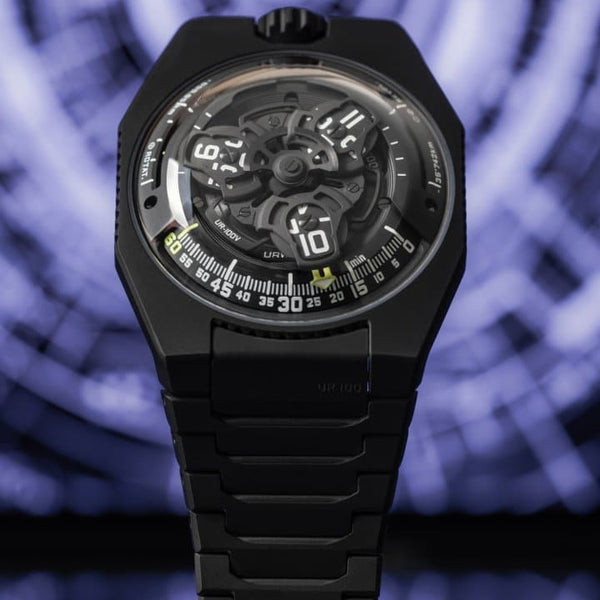 Urwerk UR-100V Full Black Titanium Jacket Watch