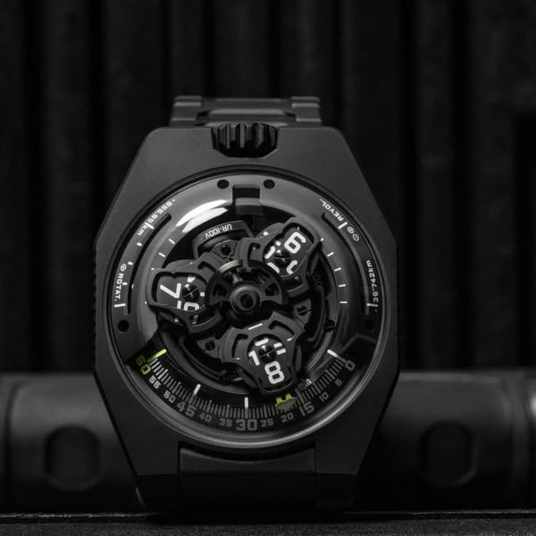 Urwerk UR-100V Full Black Titanium Jacket Watch