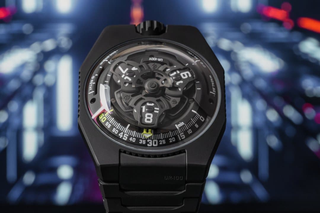 Urwerk UR-100V Full Black Titanium Jacket Watch