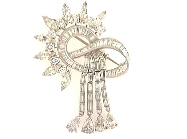 VINTAGE DIAMOND DROP BROOCH