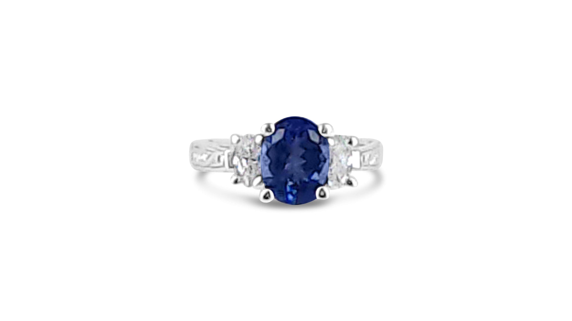 TANZANITE AND DIAMOND RING