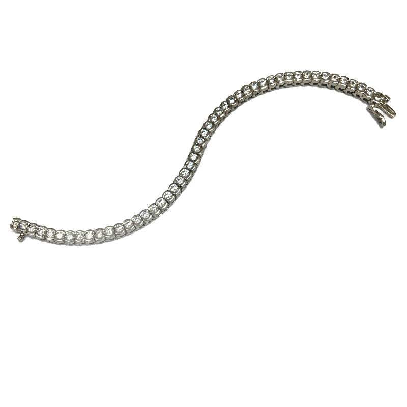 PLATINUM AND DIAMOND TENNIS BRACELET