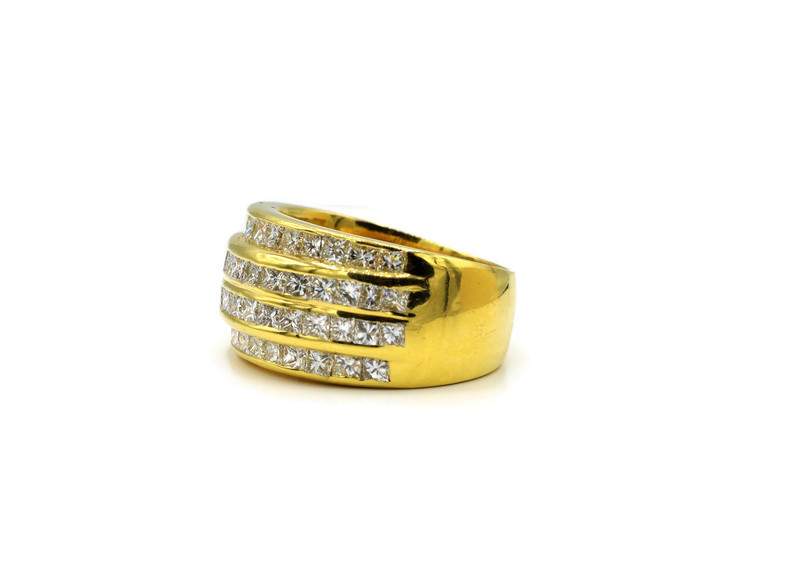 PRINCESS CUT DIAMOND WIDE BAND