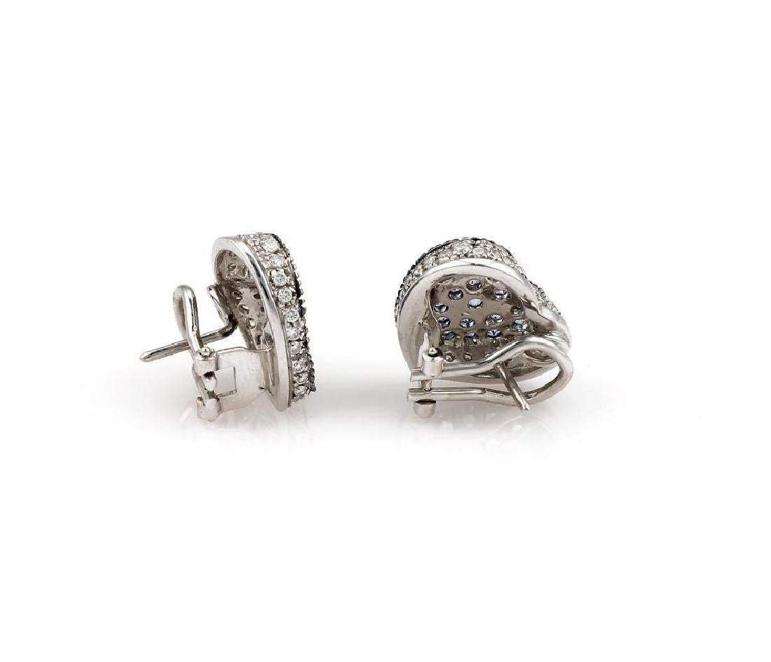 DIAMOND AND SAPPHIRE HEART EARRINGS</br>