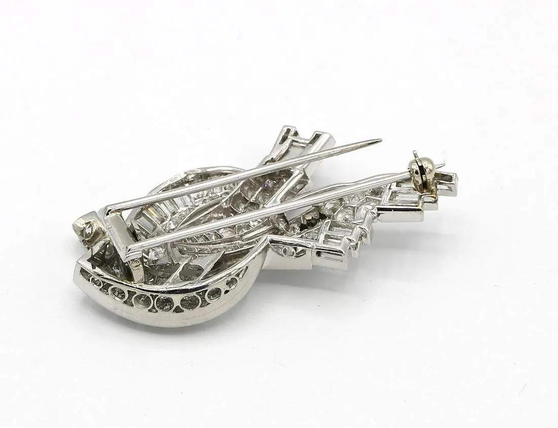 DECO DIAMOND BROOCH