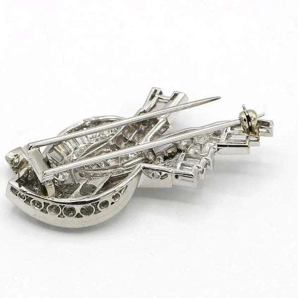 DECO DIAMOND BROOCH