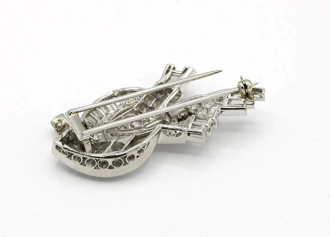 DECO DIAMOND BROOCH