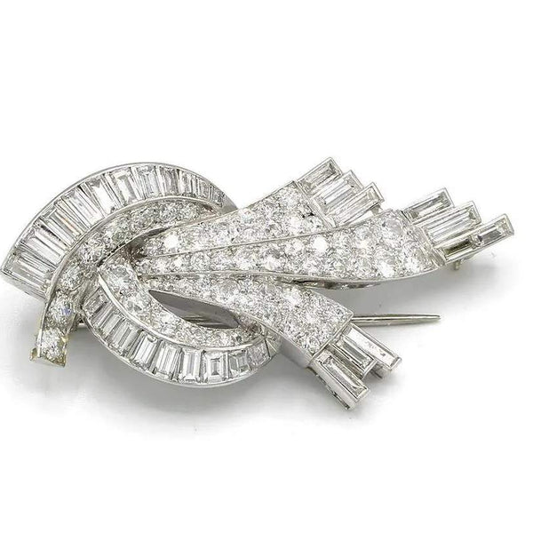 DECO DIAMOND BROOCH