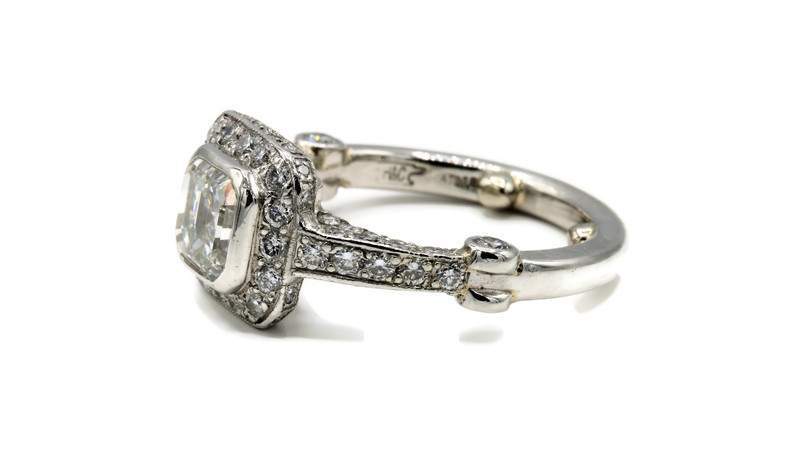 ASSCHER CUT DIAMOND ENGAGEMENT RING