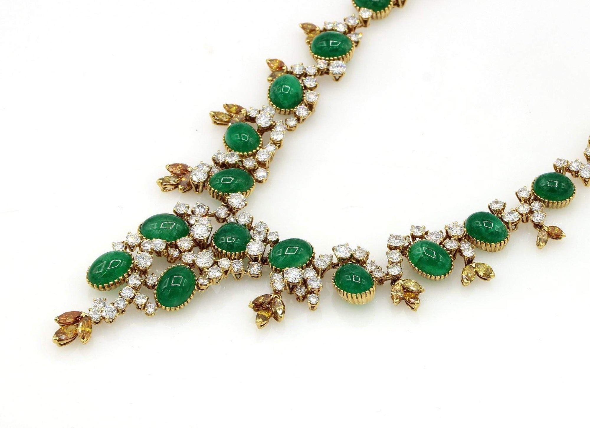 VINTAGE CARTIER PARIS EMERALD & DIAMOND NECKLACE