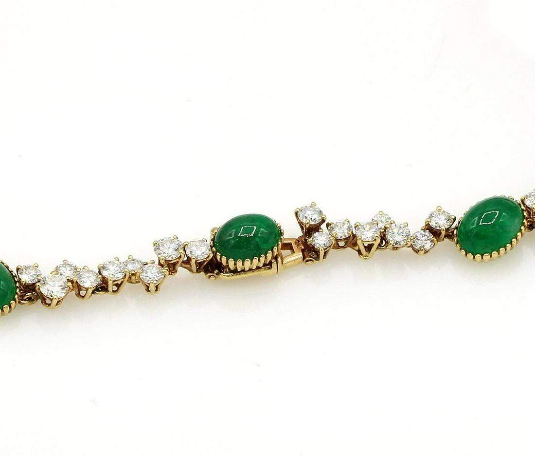 VINTAGE CARTIER PARIS EMERALD & DIAMOND NECKLACE