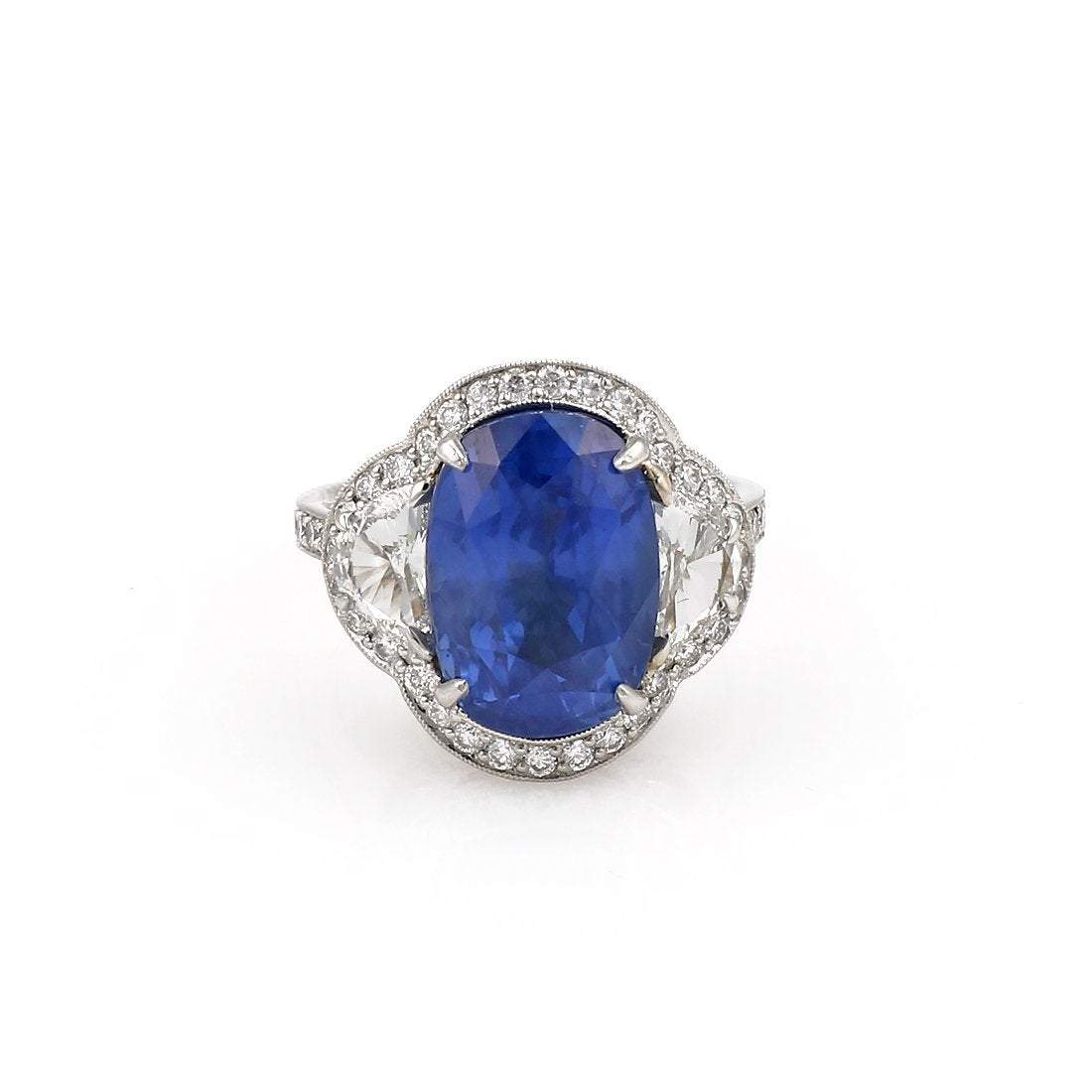 BURMA SAPPHIRE AND DIAMOND RING