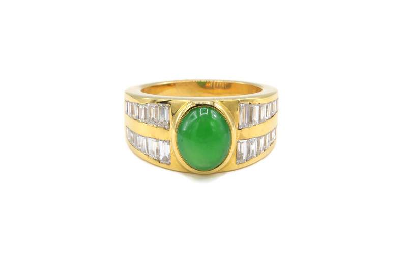 JADE AND DIAMOND RING