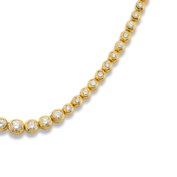 BEZEL SET DIAMOND LINE NECKLACE