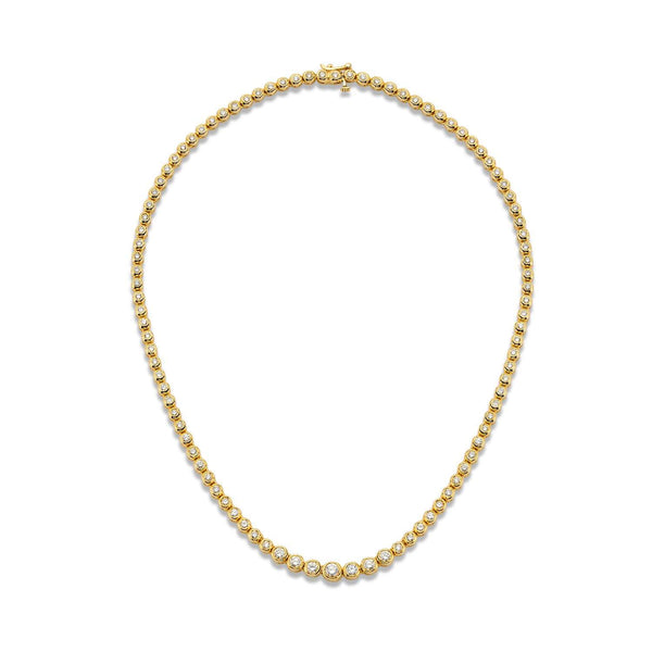 BEZEL SET DIAMOND LINE NECKLACE