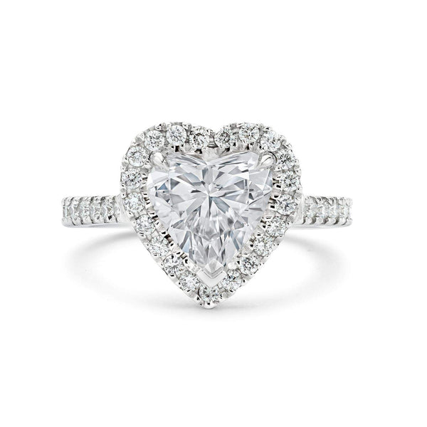 DIAMOND HEART HALO ENGAGEMENT RING