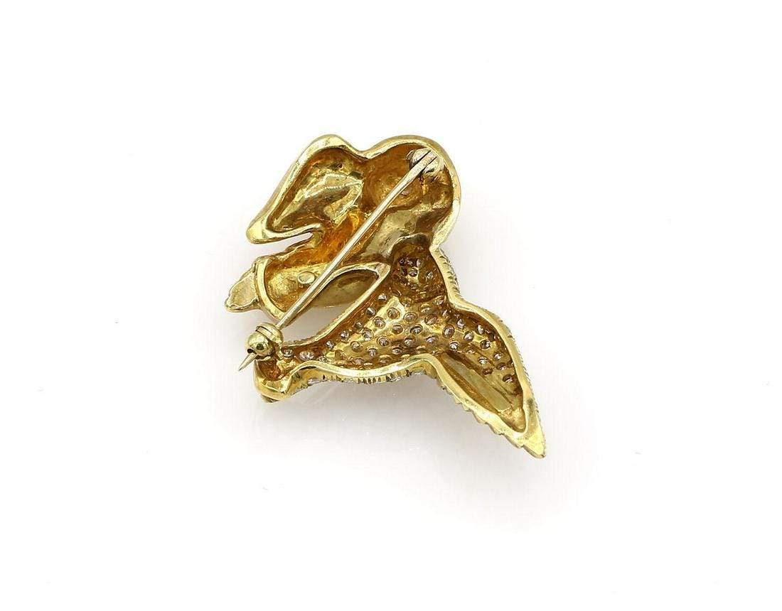 TWO DOVES DIAMOND BROOCH