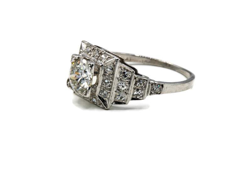 PLATINUM DECO DIAMOND RING