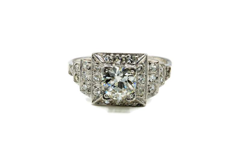 PLATINUM DECO DIAMOND RING