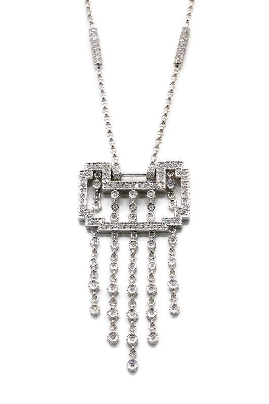 DECO MULTIPLE DROP DIAMOND NECKLACE