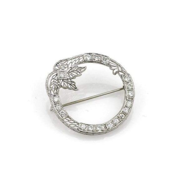 VINTAGE DIAMOND CIRCLE BROOCH