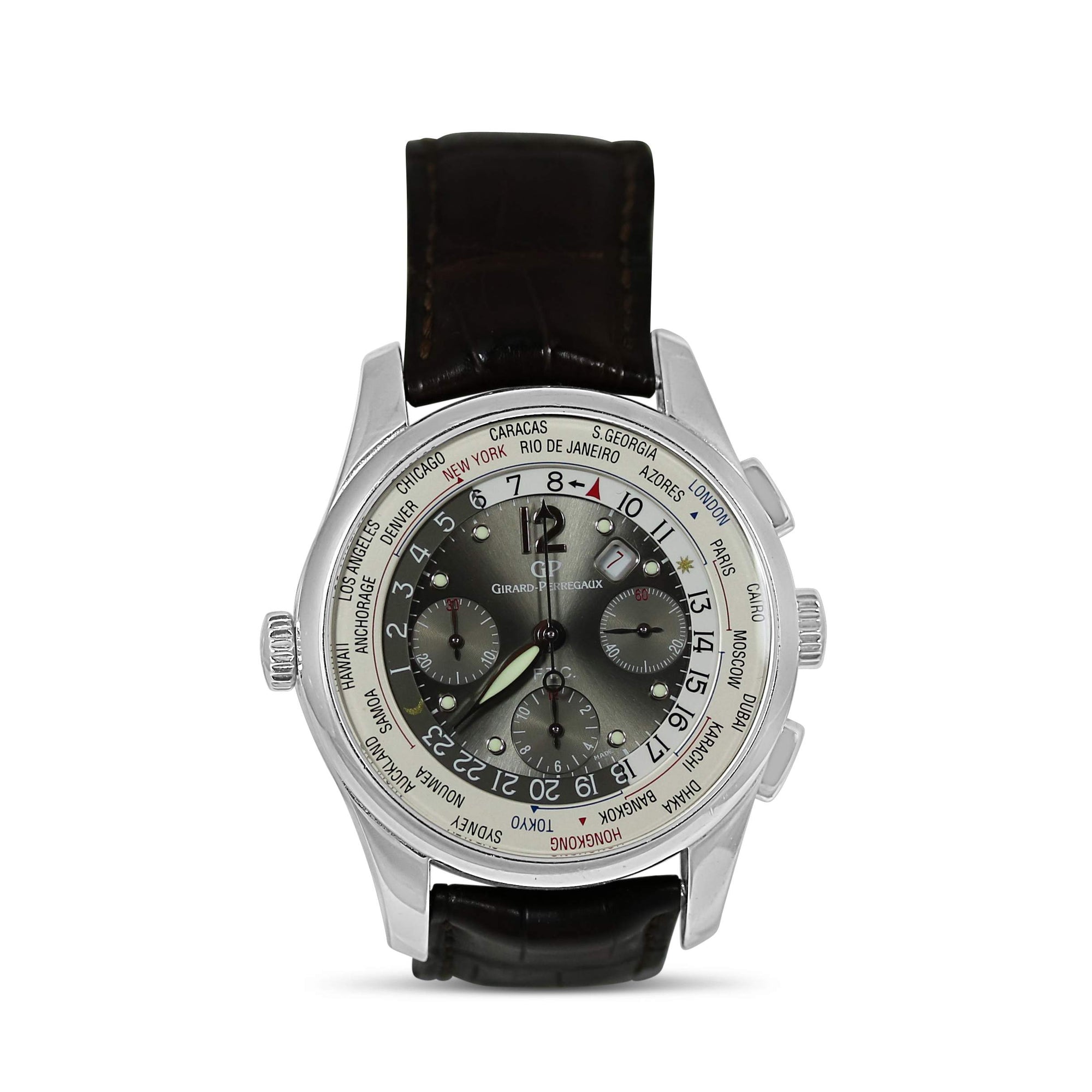 PRE-OWNED GIRARD PERREGAUX WORLD TIMER