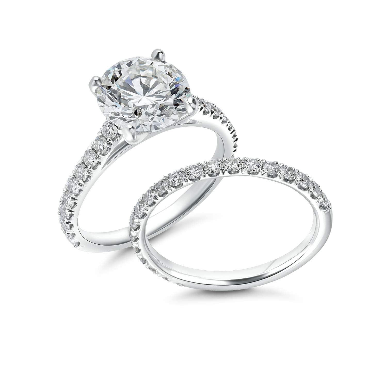 ROUND DIAMOND HALO WEDDING SET</br>