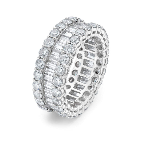 BAGUETTE AND ROUND DIAMOND ETERNITY BAND