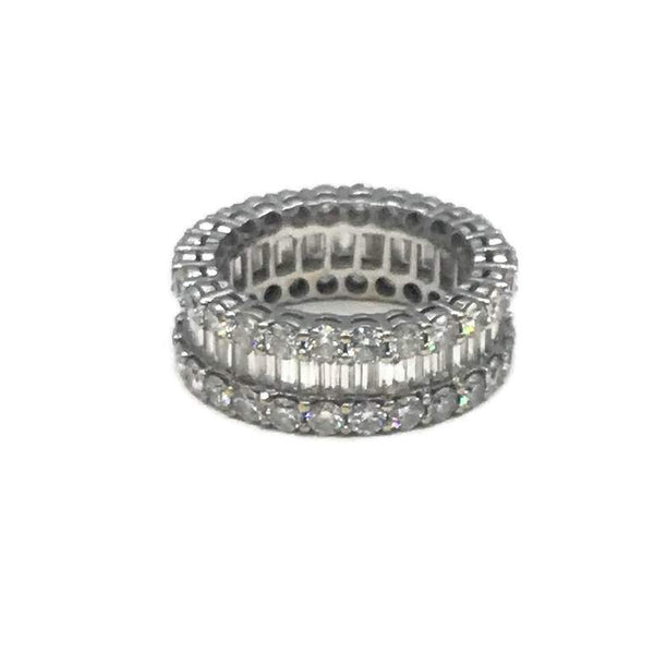 BAGUETTE AND ROUND DIAMOND ETERNITY BAND