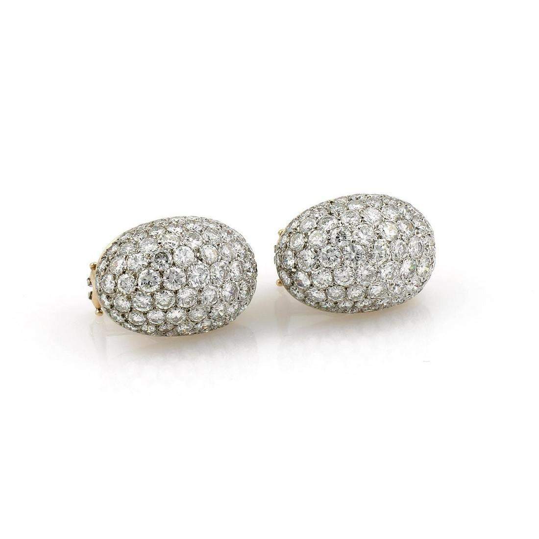 DIAMOND PAVE DOME EARRINGS