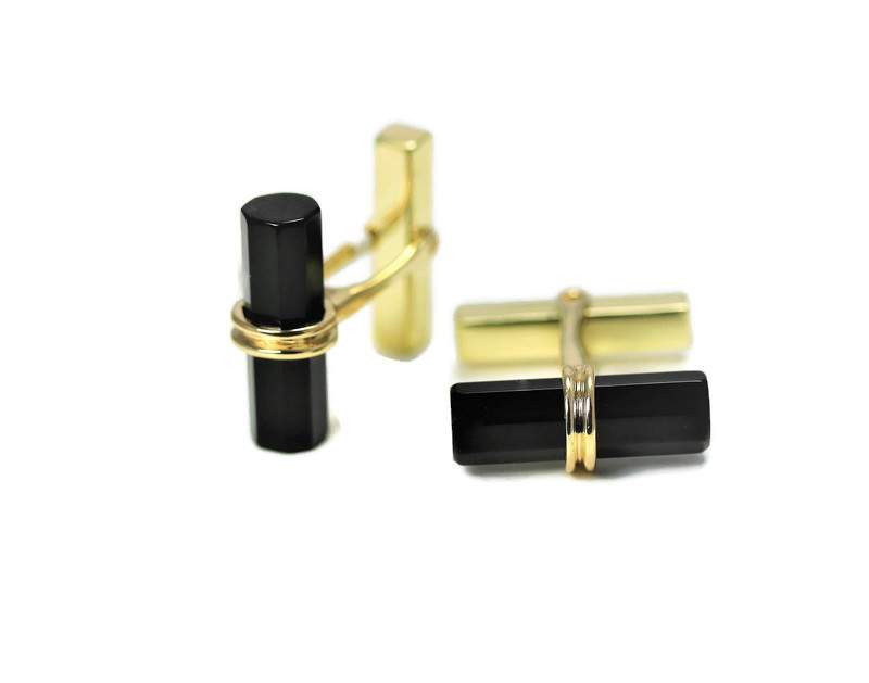 TIFFANY & CO BLACK ONYX CUFFLINKS