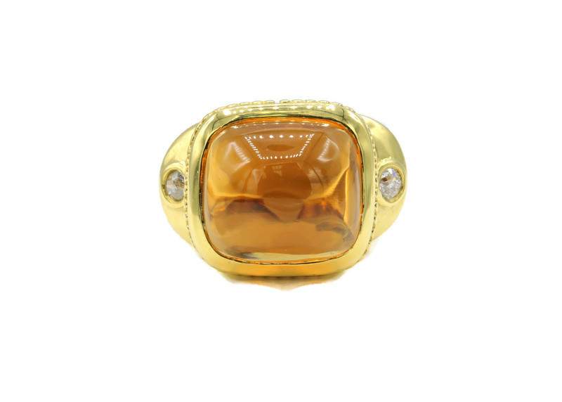 CITRINE AND DIAMOND RING