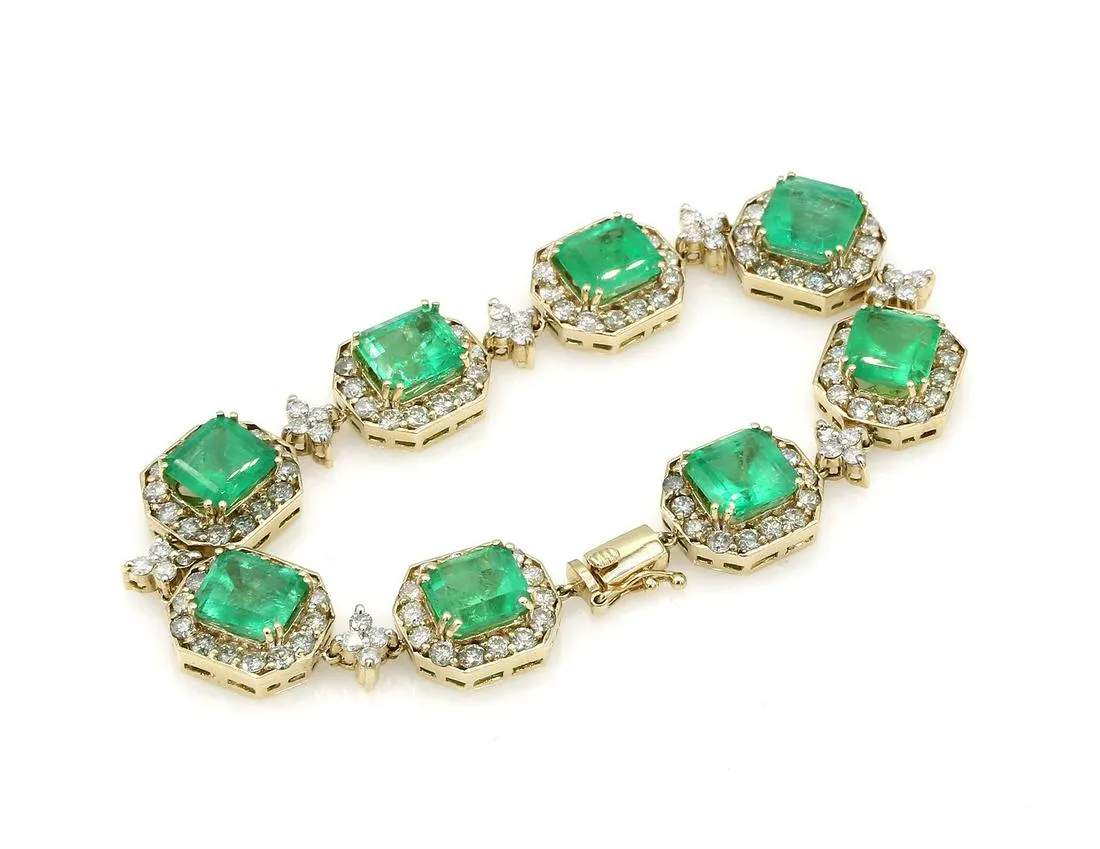 EMERALD AND DIAMOND BRACELET