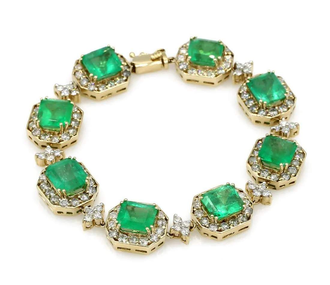 EMERALD AND DIAMOND BRACELET