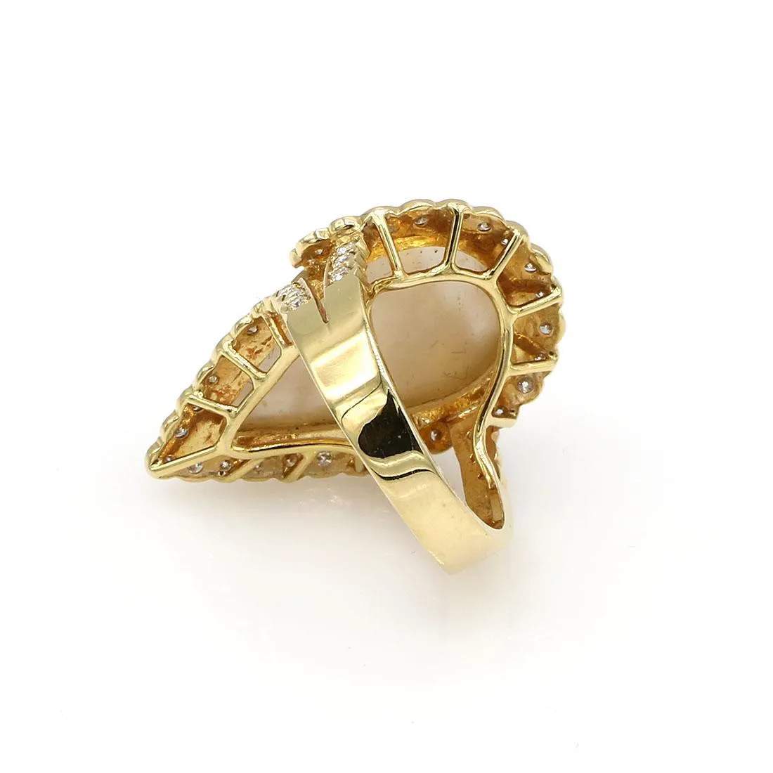 MABE PEARL & DIAMOND RING